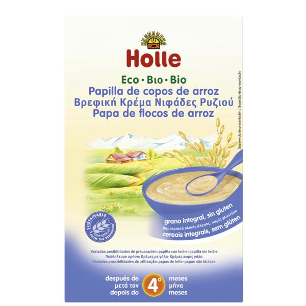 Bouillie BIO flocons de riz + 4 mois Holle, 250 g