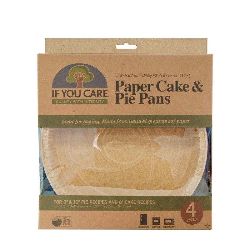 Runde Backform aus Papier If you care 20 cm 4 Stück