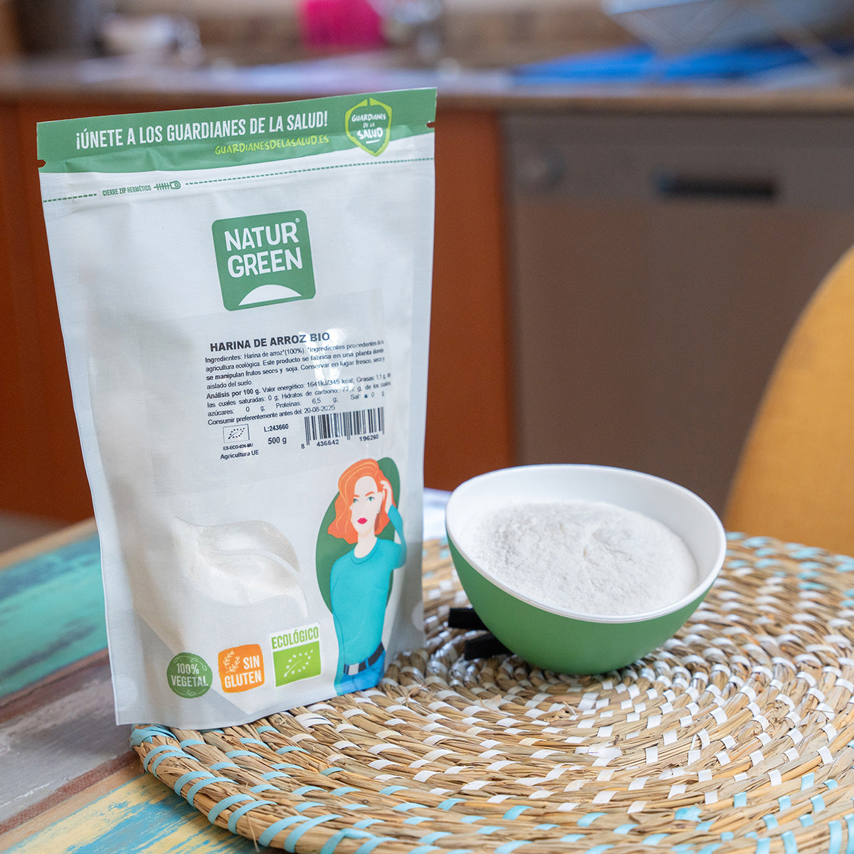 Glutenfri rismjöl NaturGreen 500 g