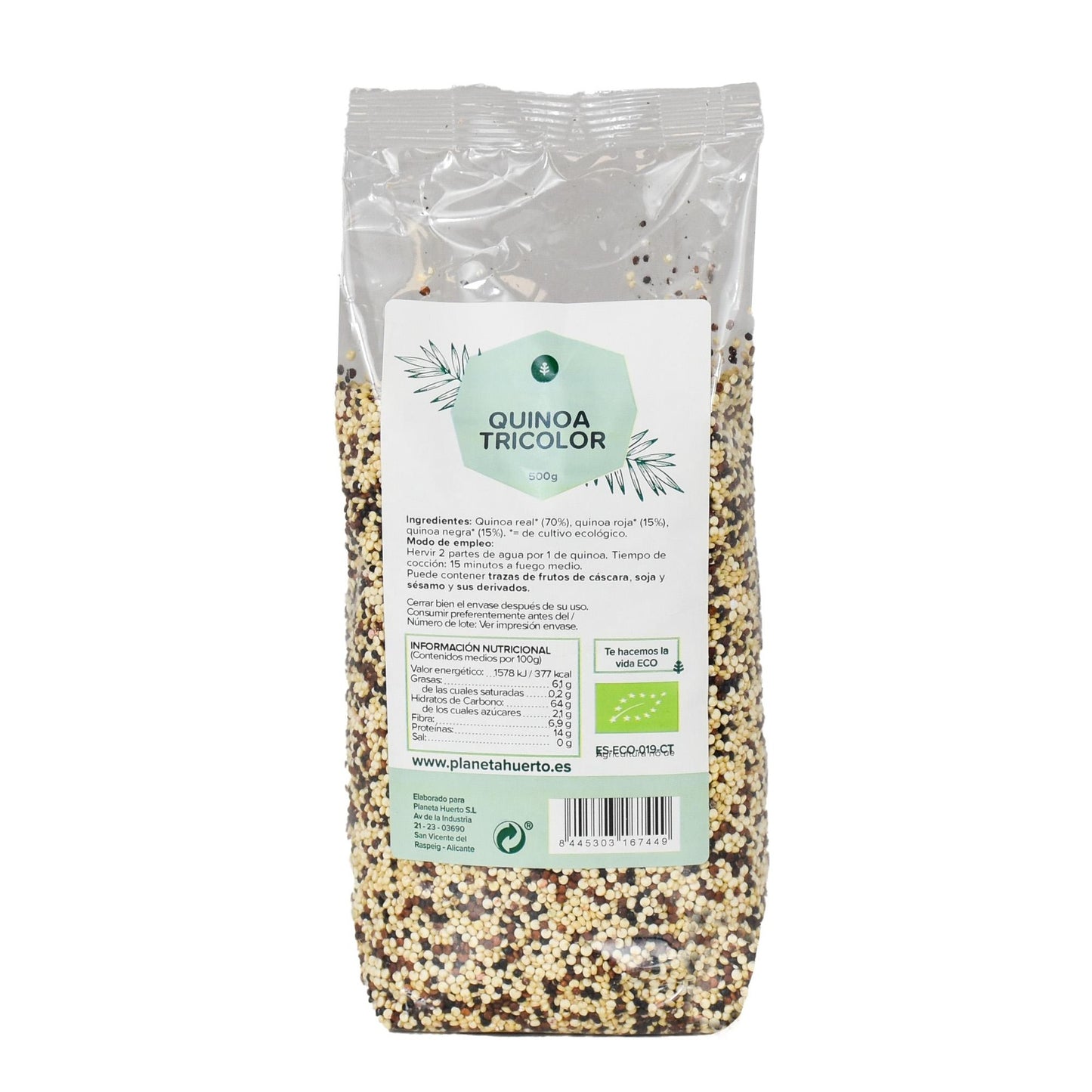 Quinoa driekleur ECO Planeta Huerto 500 g