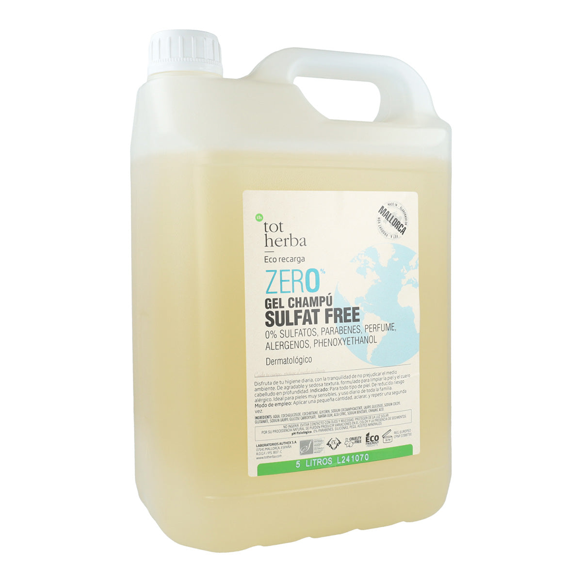 Sulfaatvrije shampoo Zero Tot Herba 5 liter