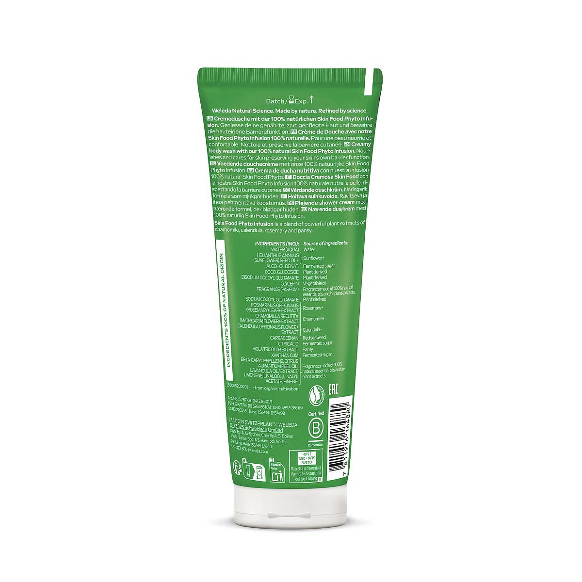 Gel douche crémeux Skin Food 200 ml