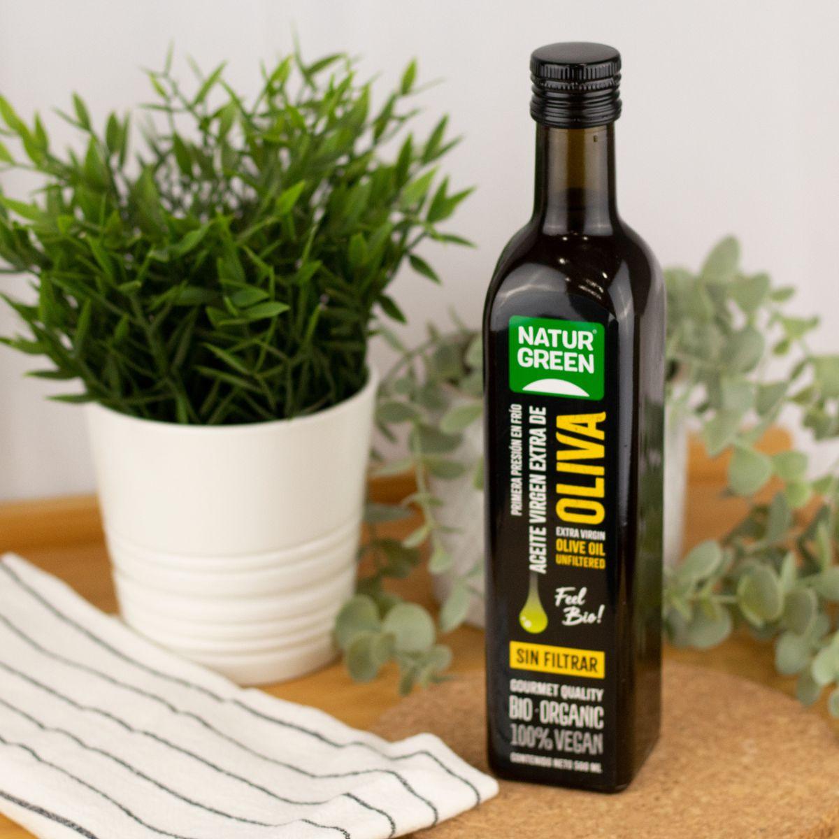 Ofiltrerad extra jungfruolja Bio NaturGreen, 500 ml