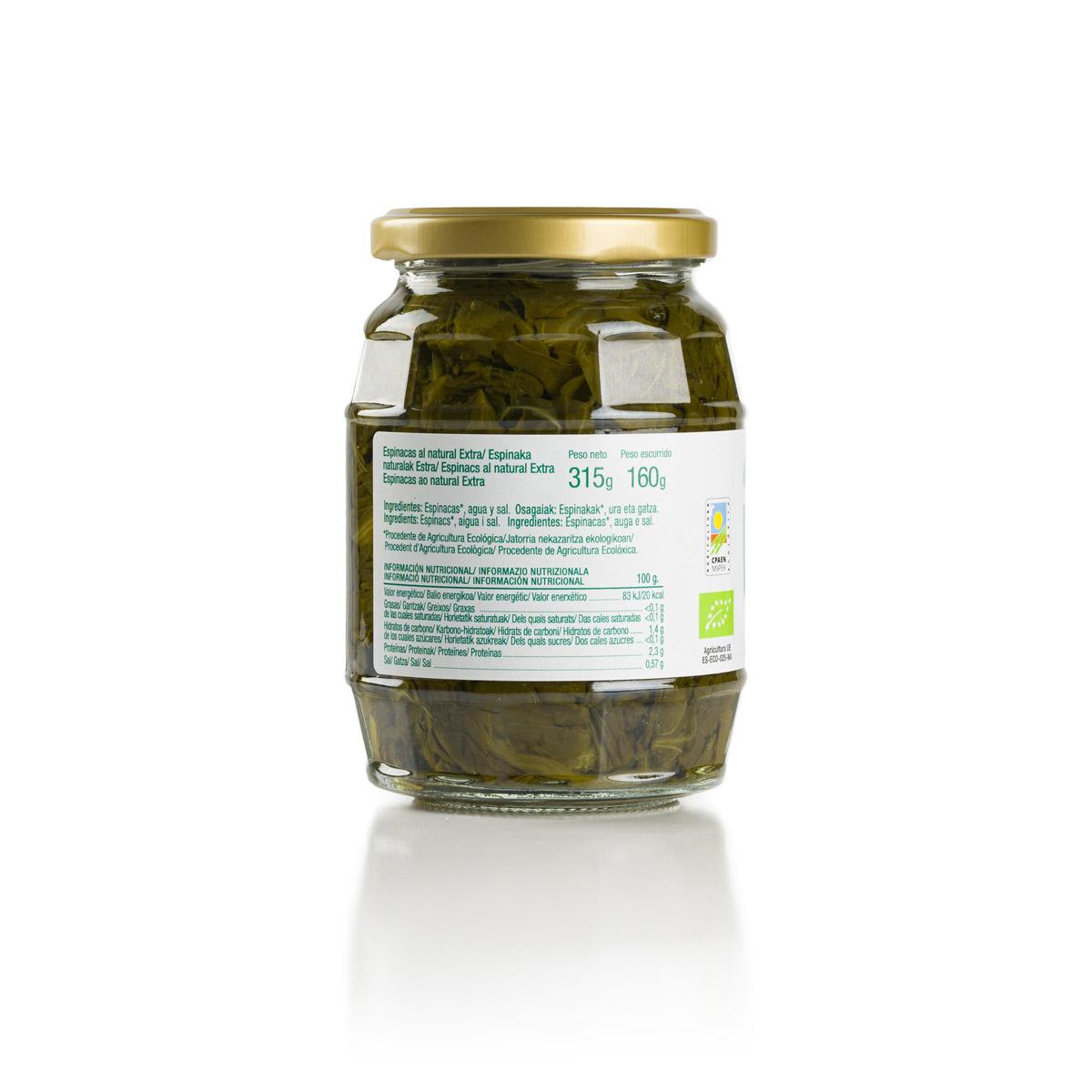 Épinards naturels biologiques en conserve Ékolo 315 g