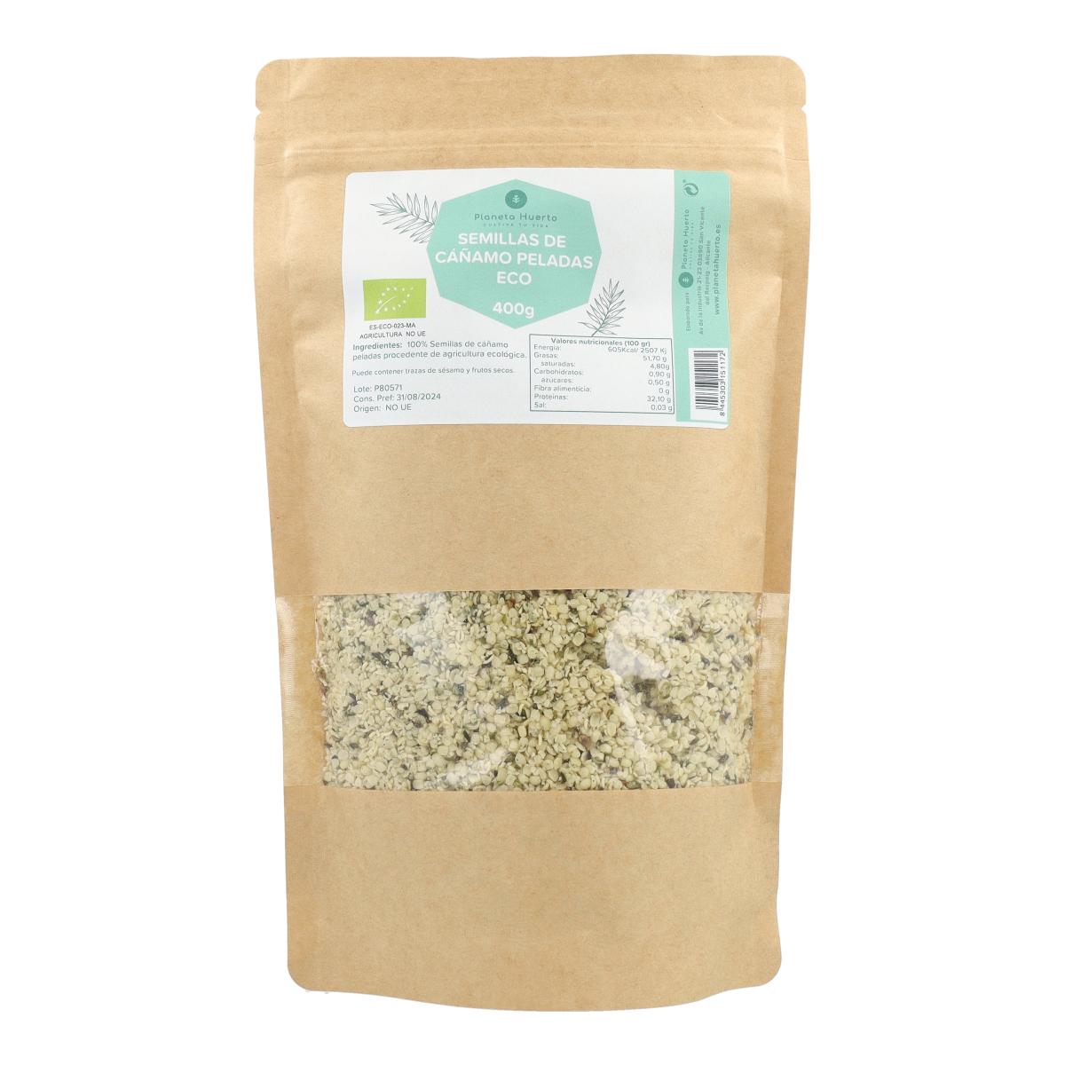 Hanfsamen geschält ECO Planeta Huerto 400 g