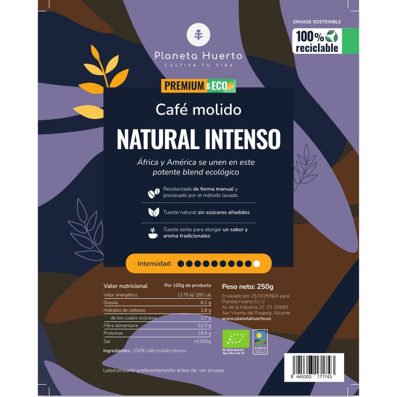 Intensywna naturalna kawa mielona Eco Planeta Huerto 250 g