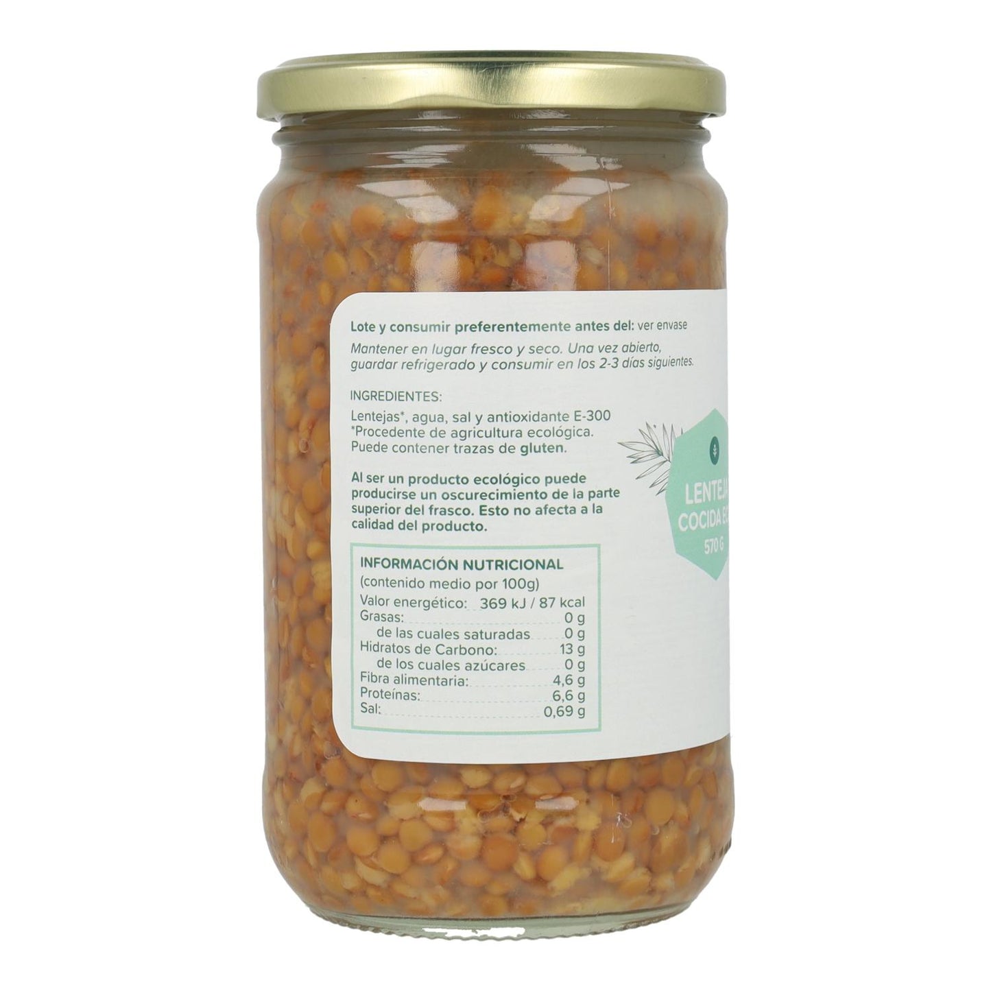 Gekookte linzen ECO Planeta Huerto 570 g