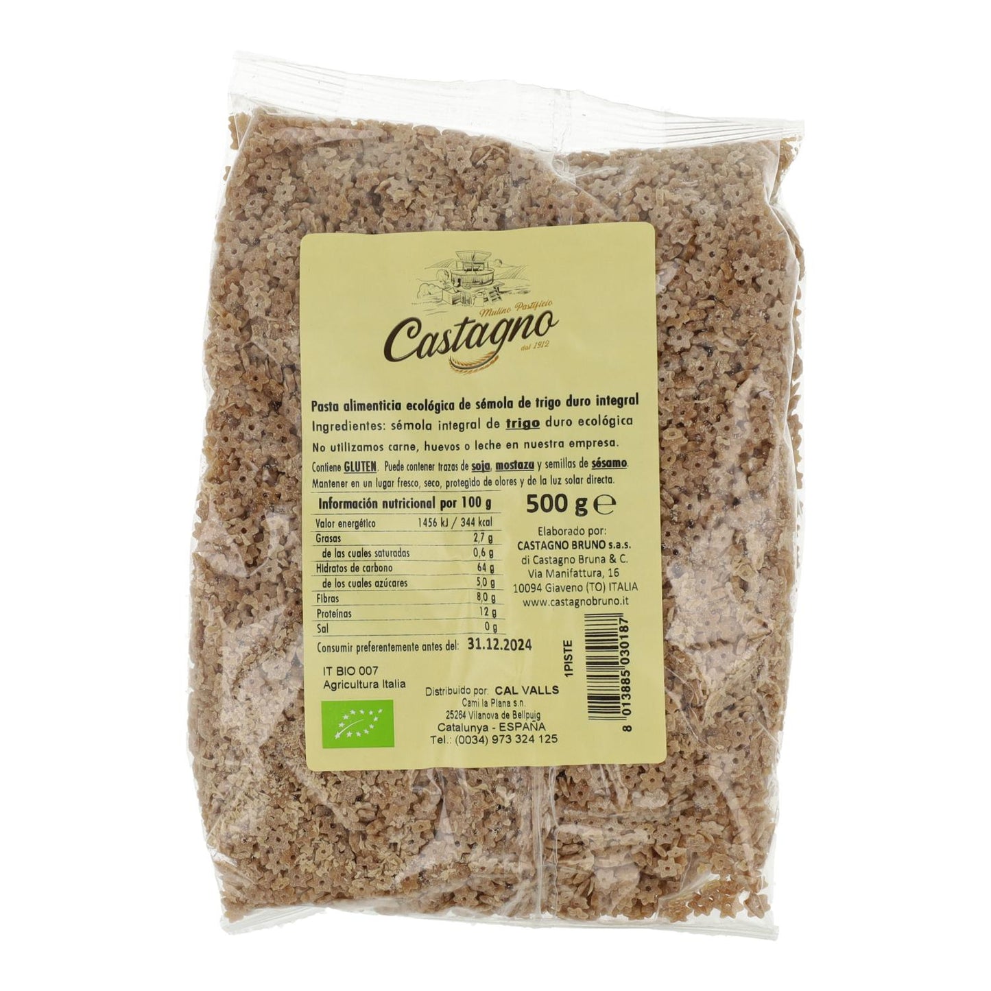 Castagno Organic Wholemeal Wheat Stars 500 g