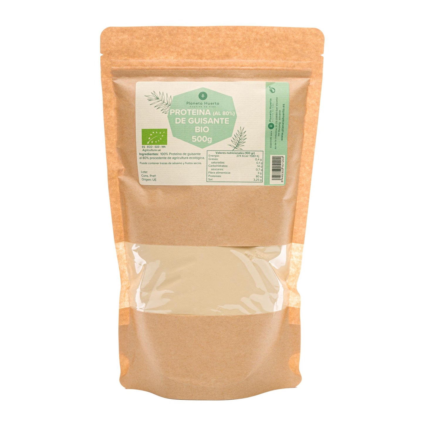 Erwteneiwit 80% ECO Planeta Huerto 500 g