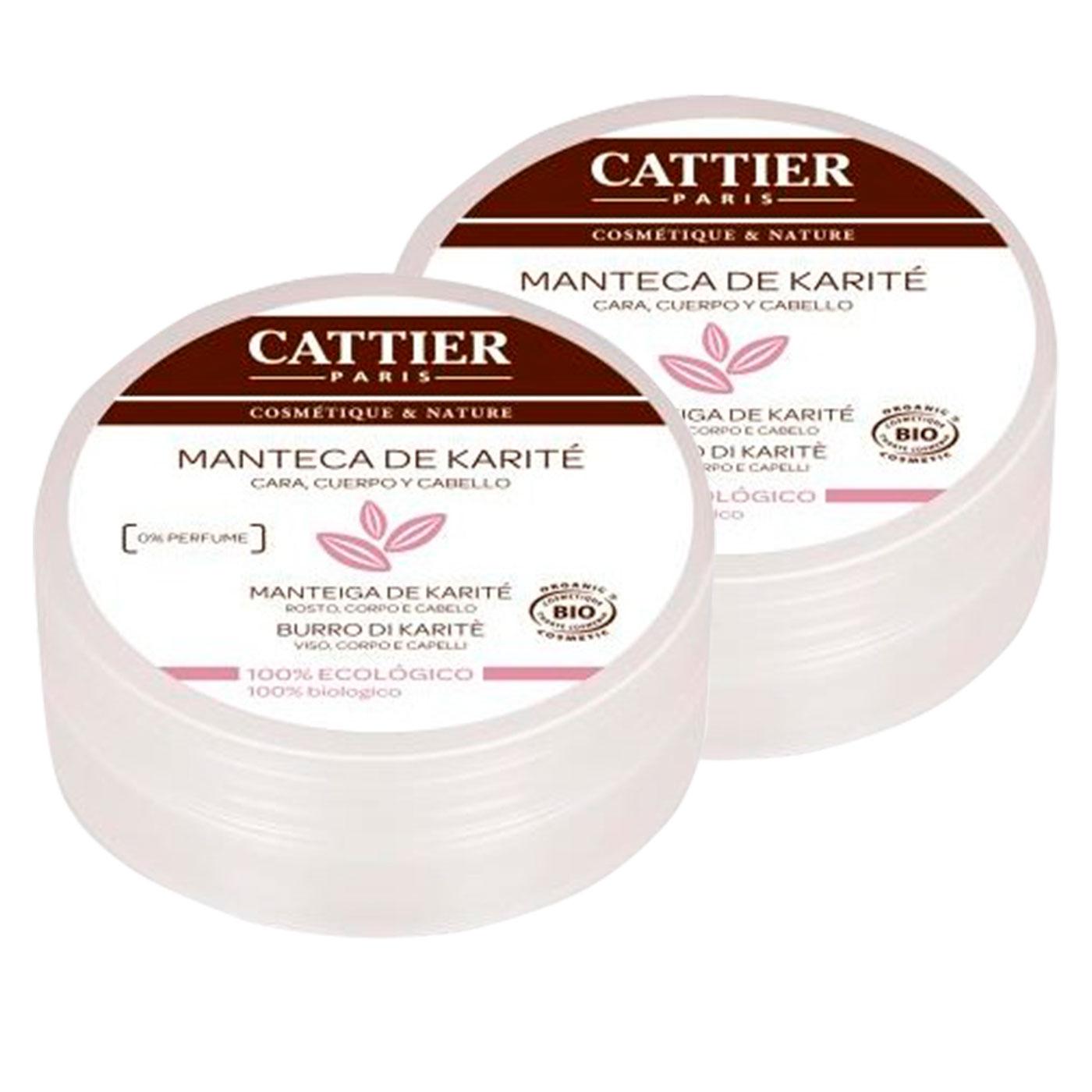 Pakket 2x biologische sheaboter Cattier 100 g