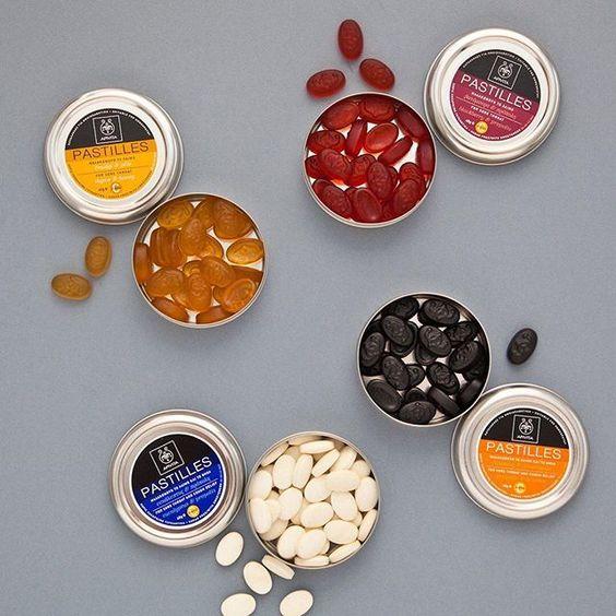 Tabletter mot halsont och hosta Eukalyptus och Propolis Apivita 45 g