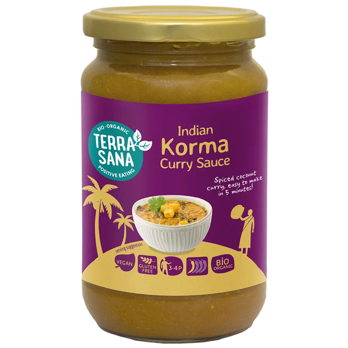 Sauce curry indienne Terrasana Korma 350 g