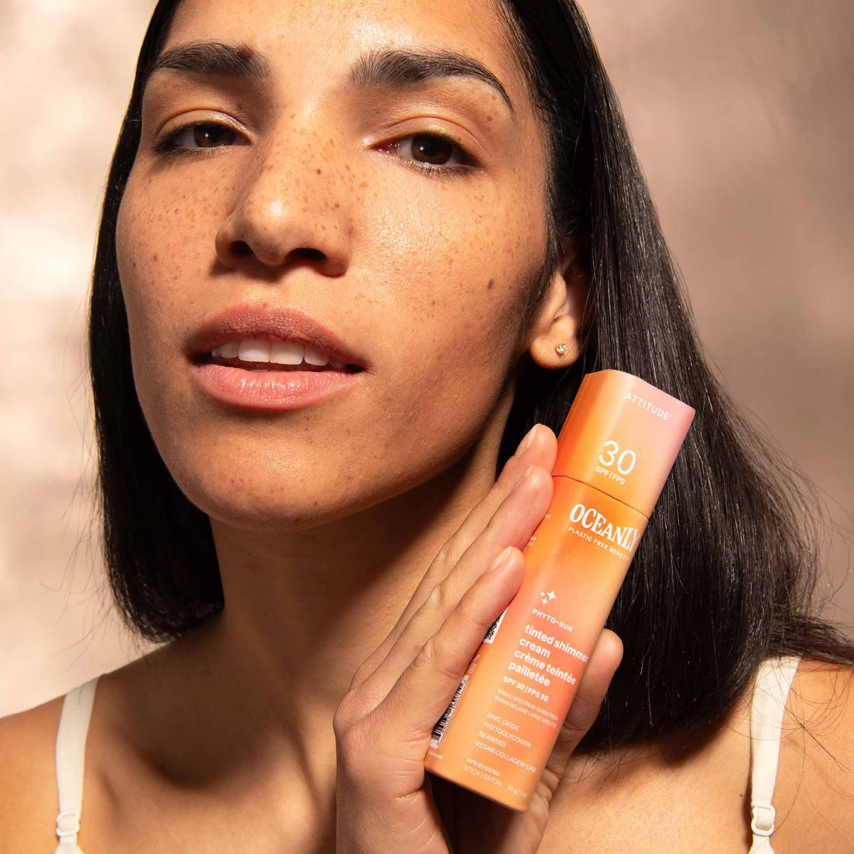 Oceanly - PHYTO-SUN gezichtscrème met zonbescherming - Met kleur en glans - SPF 30, Attitude, 30 g