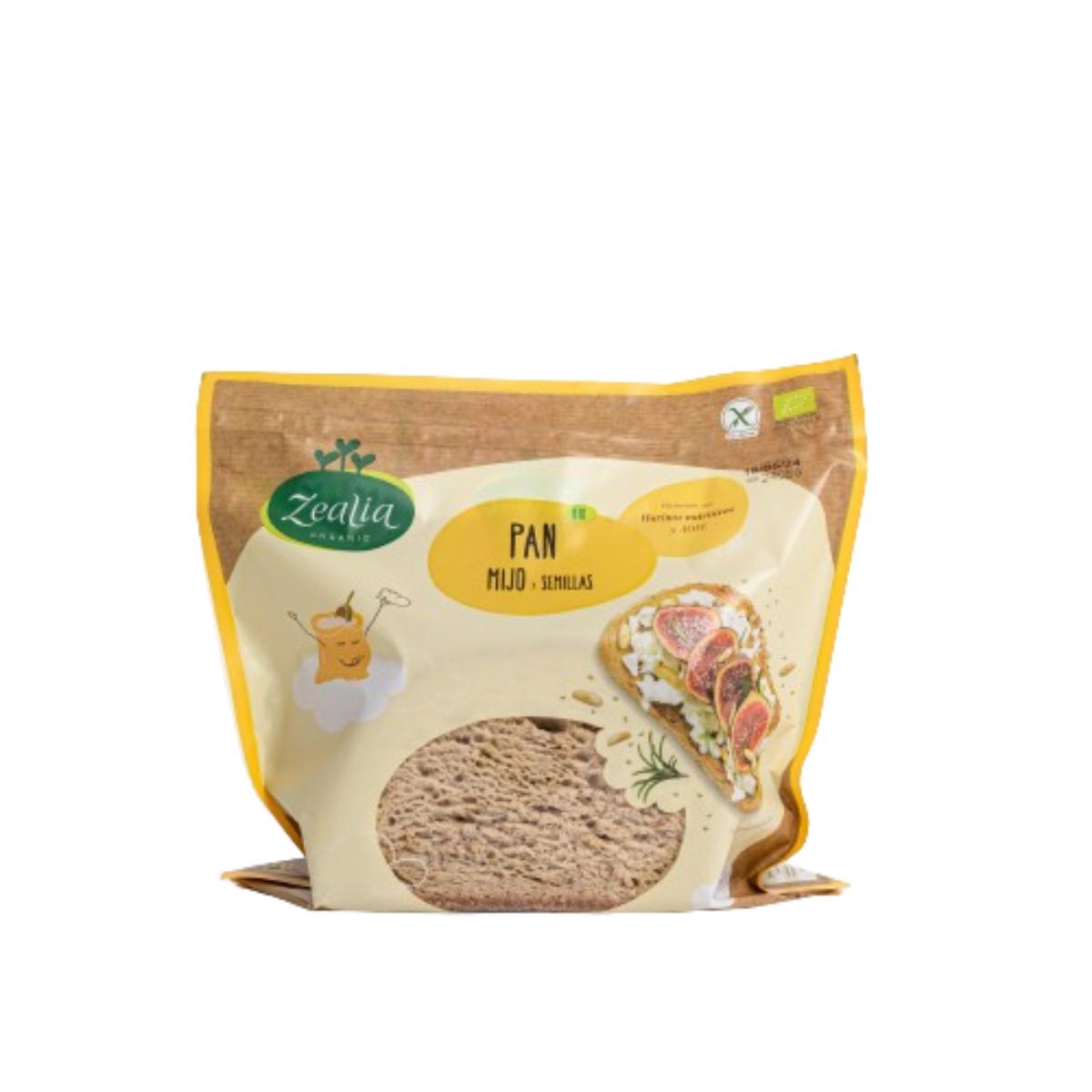 Pain bio sans gluten au millet et aux graines Zealia 330 g