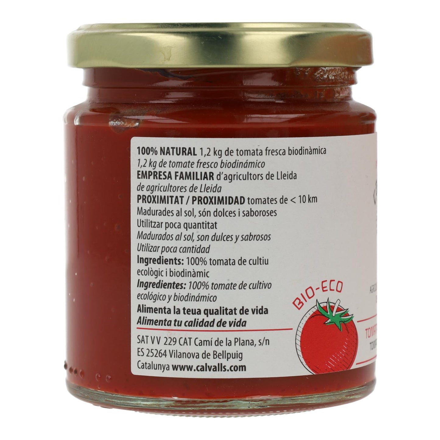 Tomatenconcentraat ECO Cal Valls, 250 g