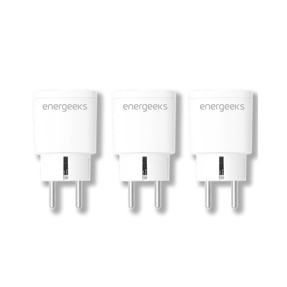 3er-Pack intelligente WLAN-Steckdosen mit Verbrauchsmesser Energeeks