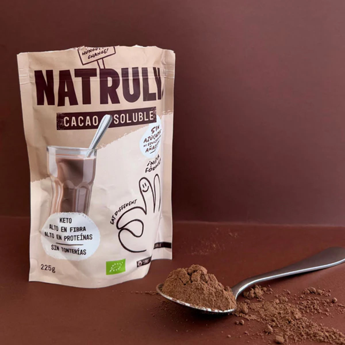 Cacao soluble BIO riche en protéines Natruly 225 g