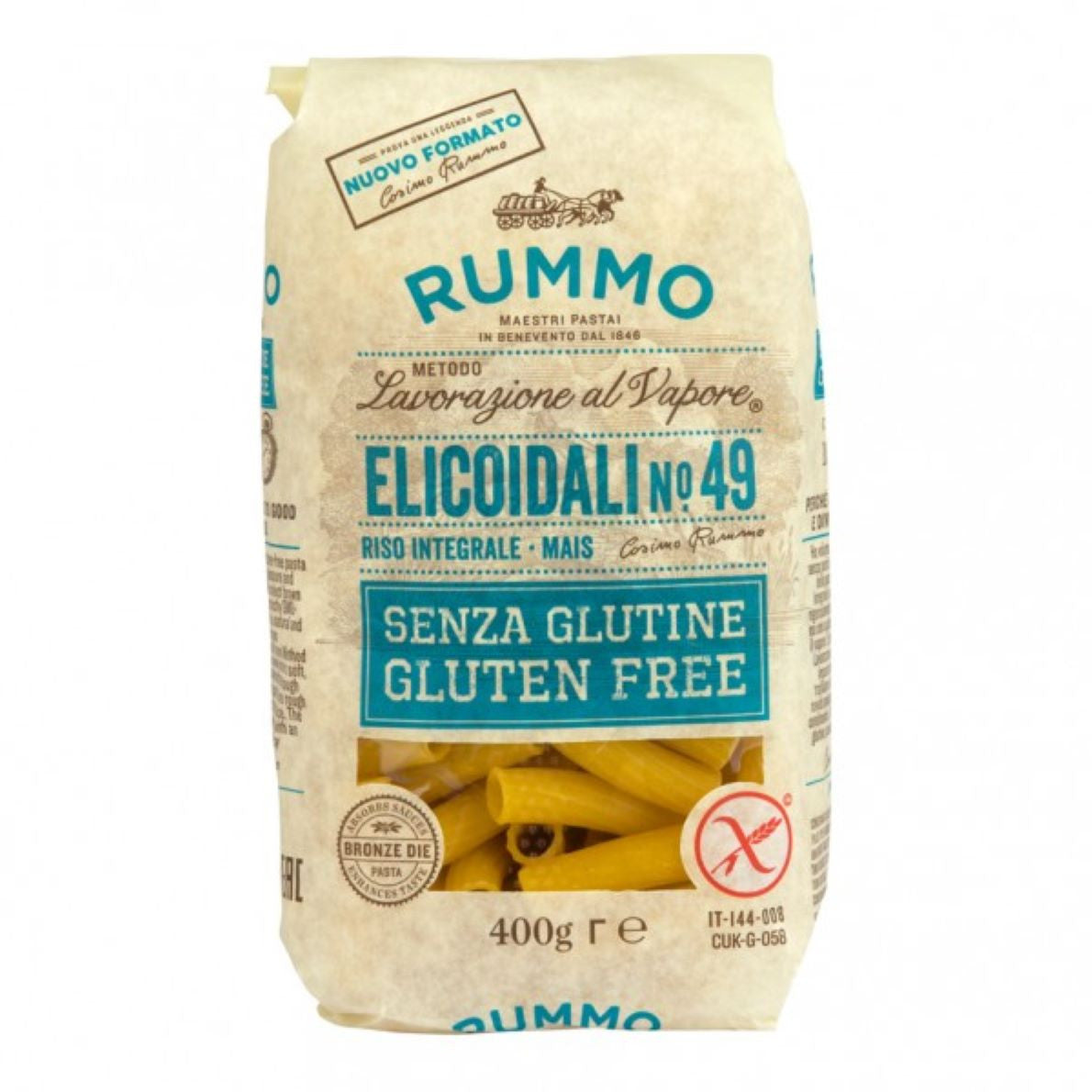 Elicoidali Pâtes SANS Gluten N°49 Rummo 400g