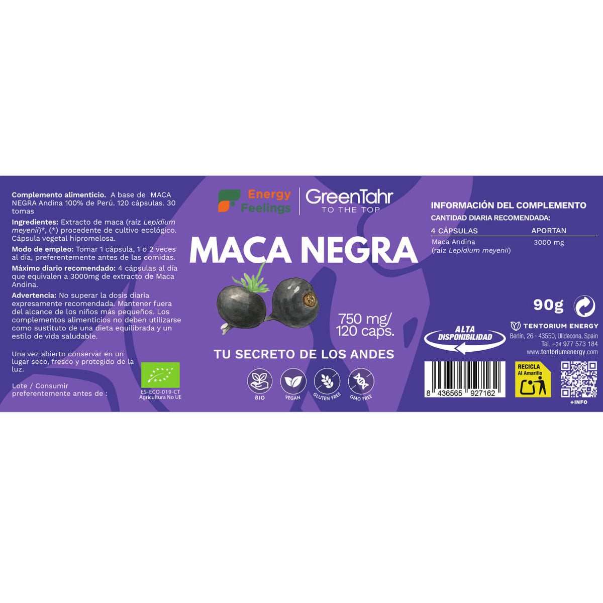Maca nera ECO Energy Feelings 120 capsule