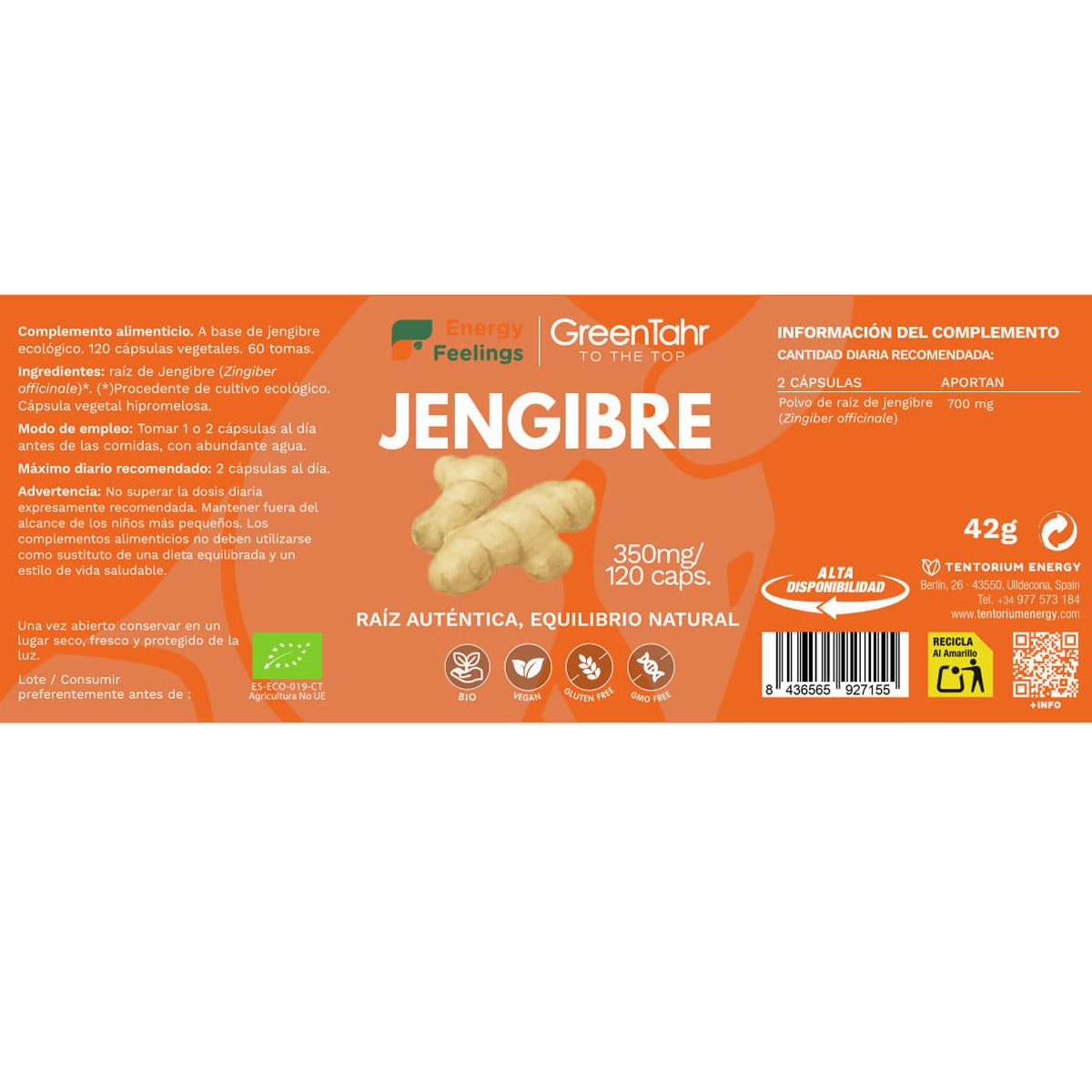 Ingwer ECO Energy Feelings 120 Kapseln