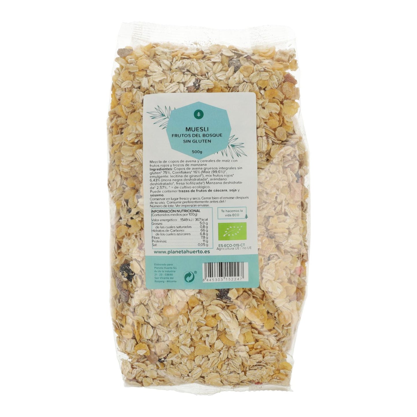 Glutenvrije Muesli Bosvruchten ECO Planeta Huerto 500 g