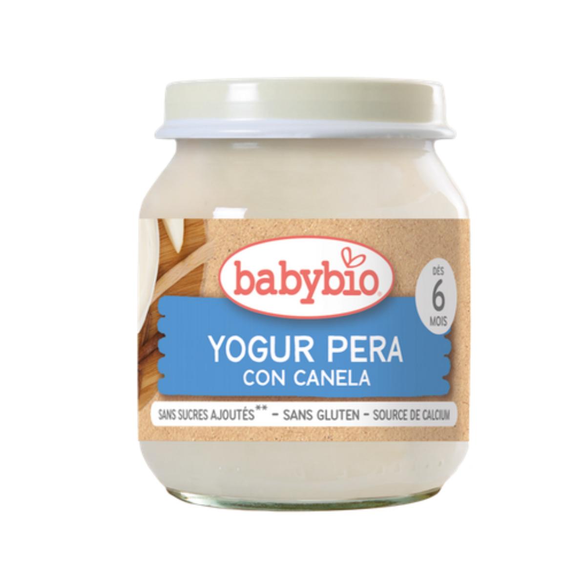 Yaourt à la poire, à la cannelle et au lait de vache 2 x 130 g biologique. Babybio