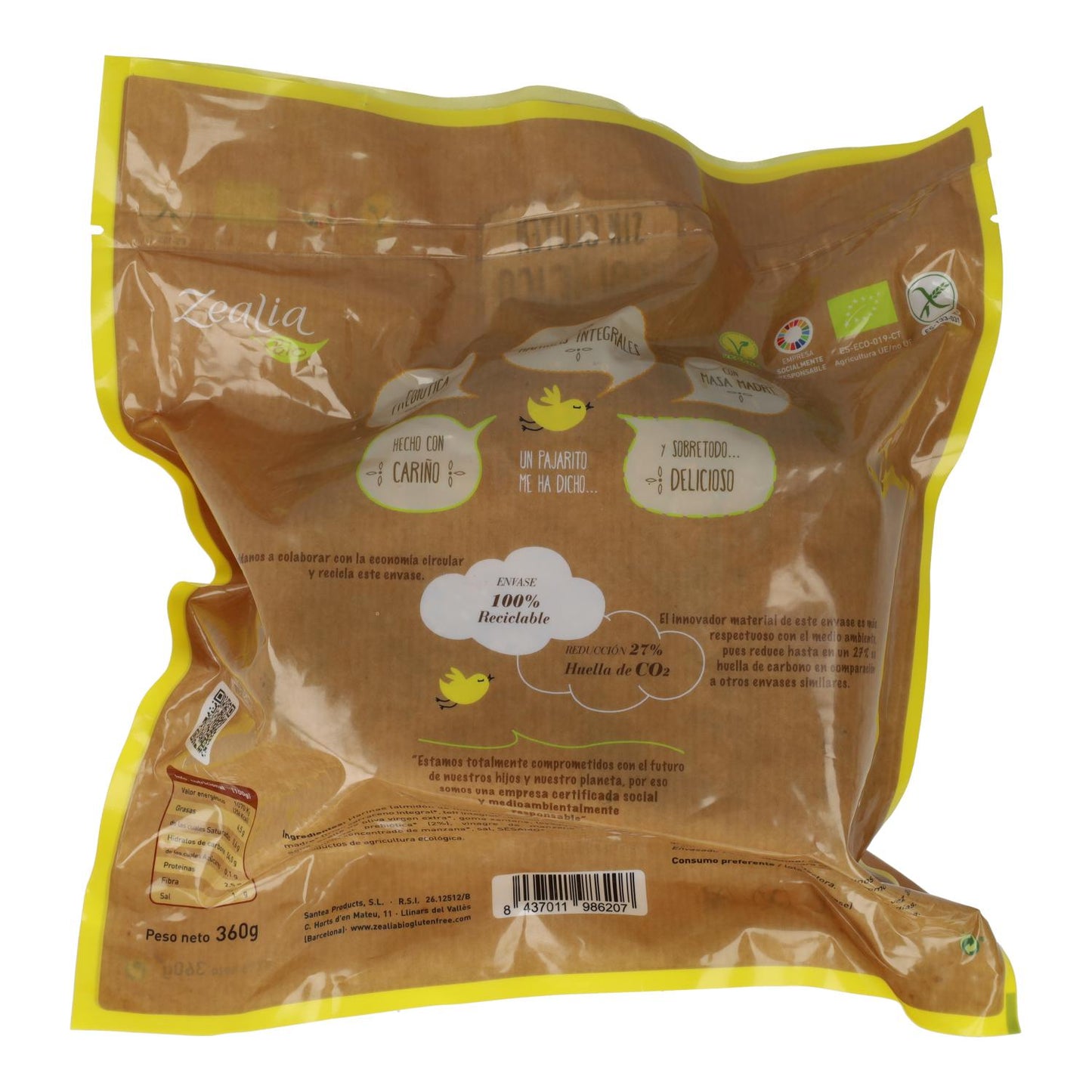 Zealia Glutenfreies Bio-Formbrot, 360 g