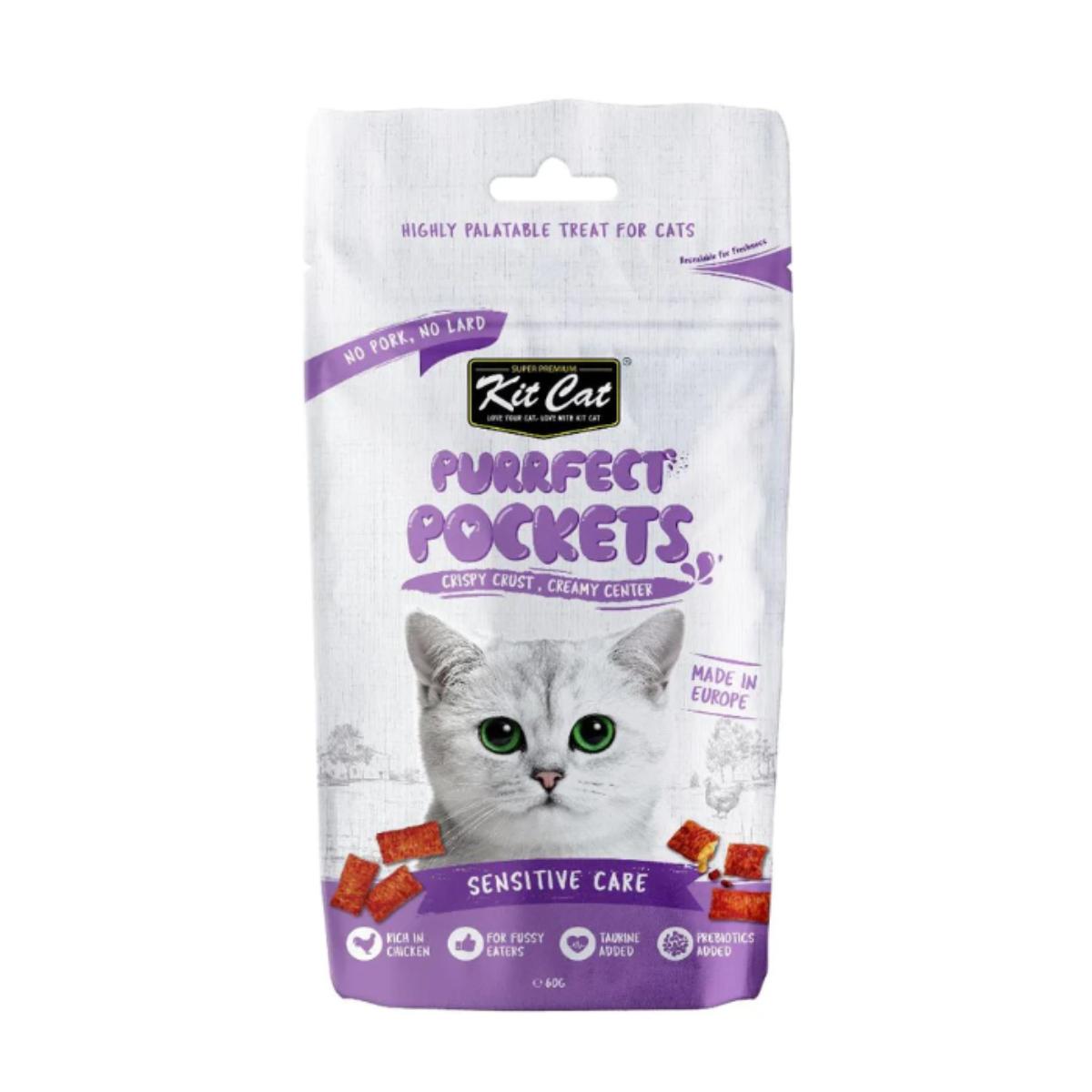Kit Cat Purrfect Pockets - Sensitive Care 60 g Snack funzionale per gatti
