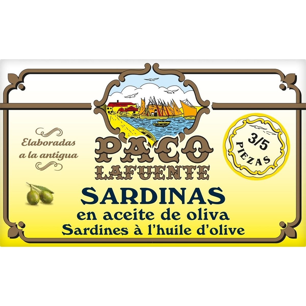 Sardines à l'huile d'olive 3/5 pièces Paco Lafuente