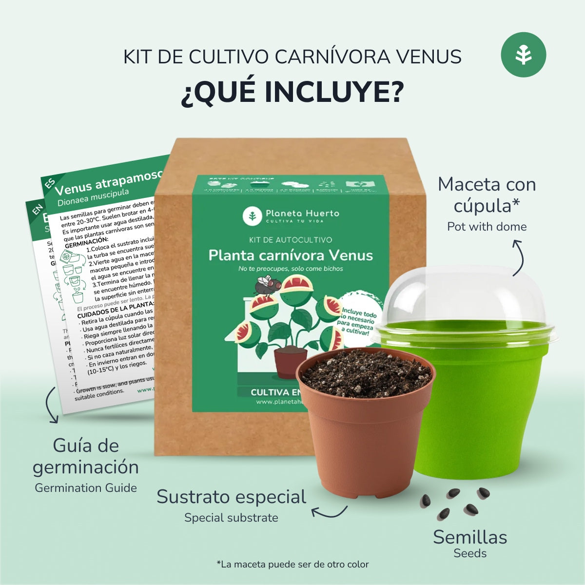 Självodlingssats Venus flytrap köttätande växt Garden planet