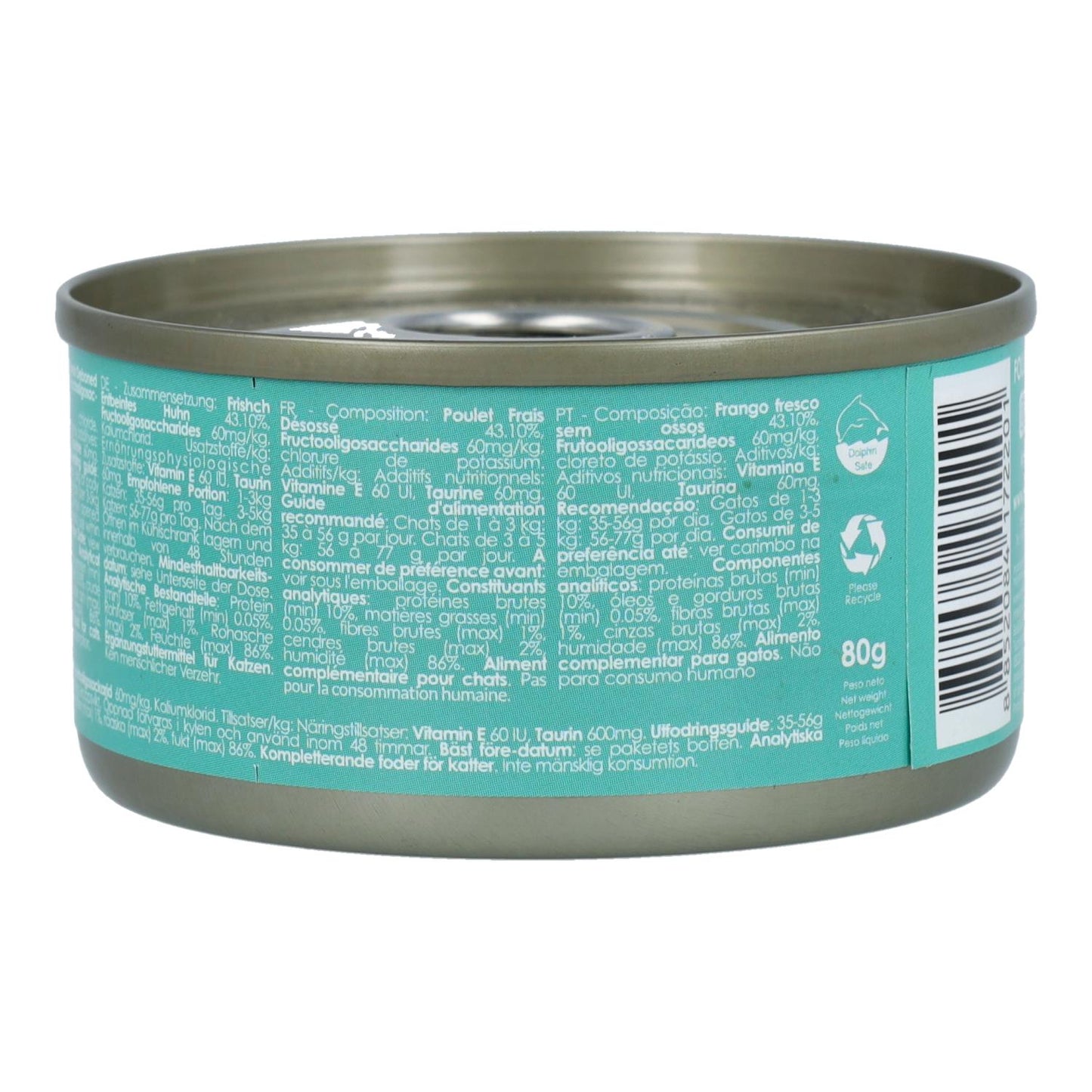 Kit Cat Dose Toppers – Huhn Classic 80 g Nassfutter für Katzen in Gelatine