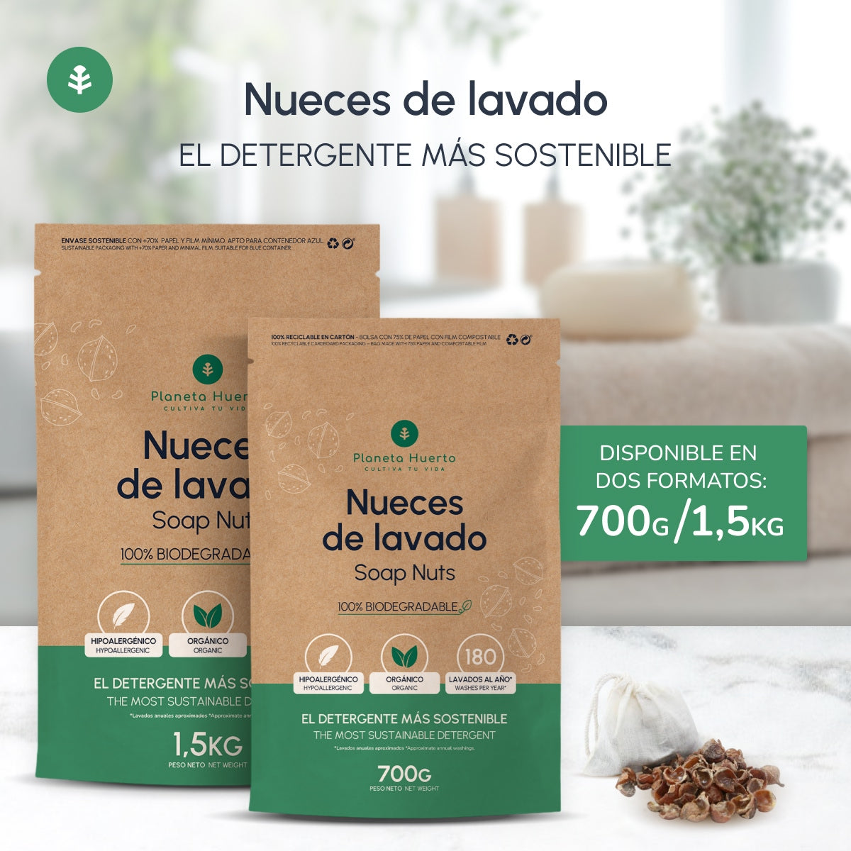 Planeta Huerto Gewassen walnoten 1,5 kg