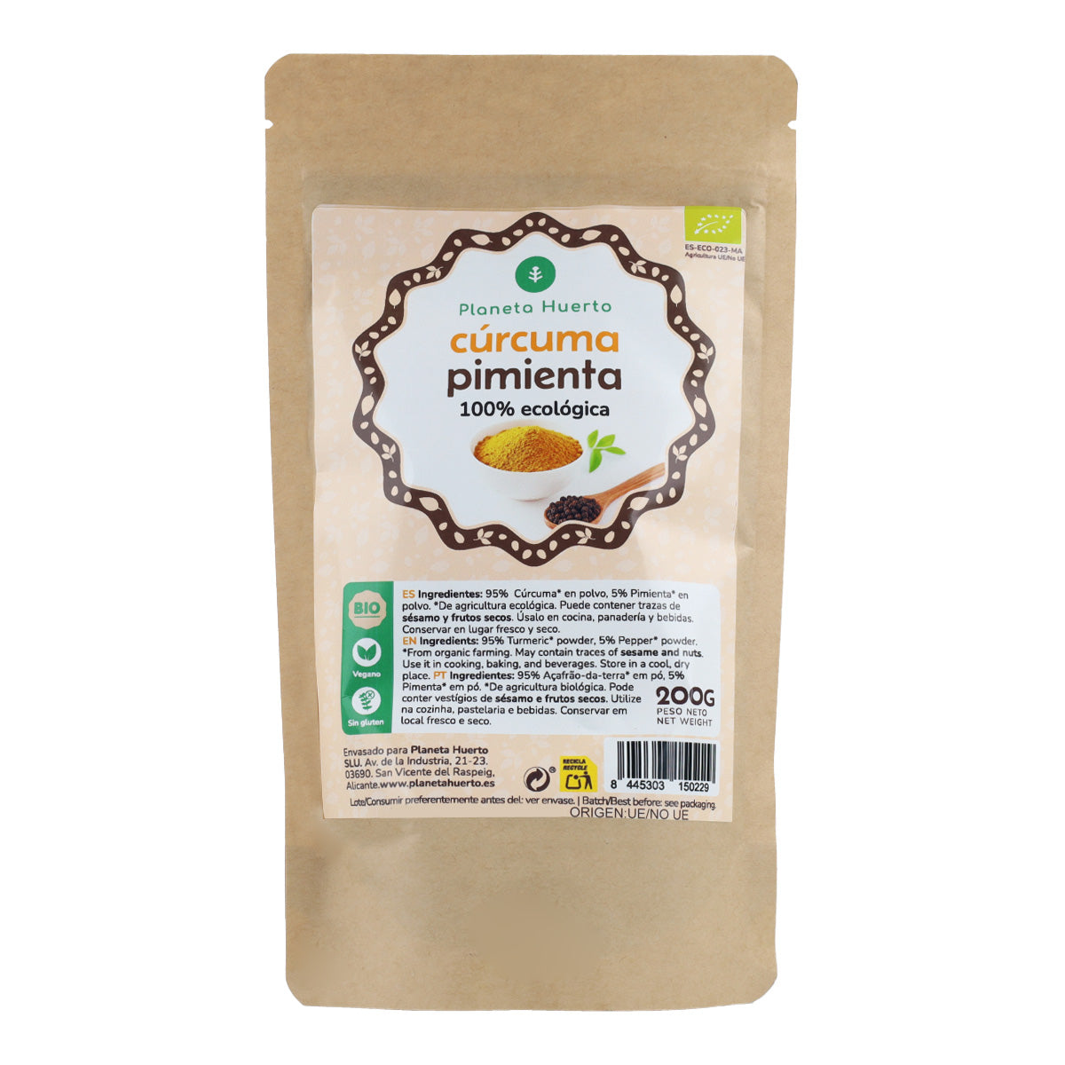 Kurkuma i pieprz w proszku ECO Planeta Huerto 150 g