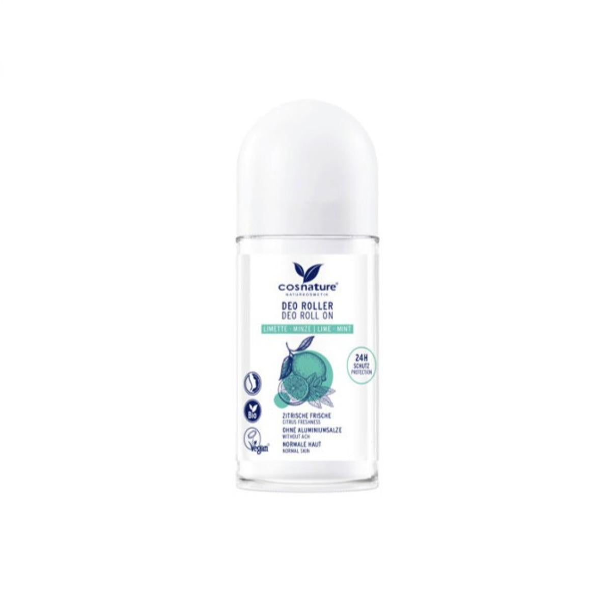 Deodorante roll-on 24 ore menta & lime BIO Cosnature 50 ml