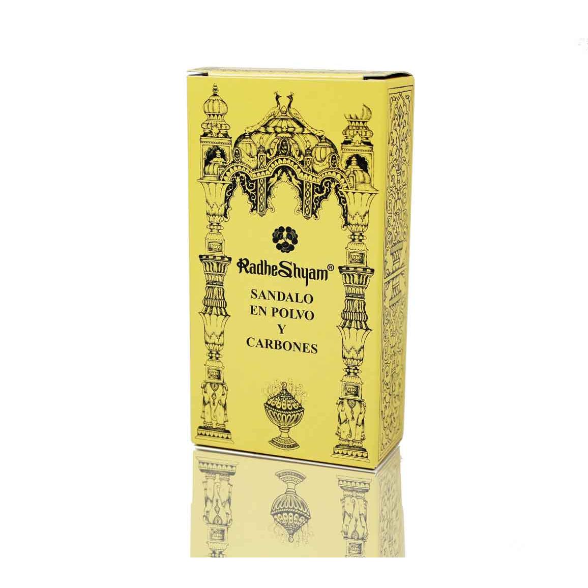 Encens en poudre et charbon de bois de santal Radhe 100 g