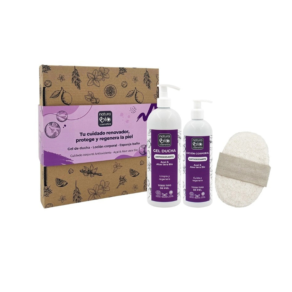 Christmas pack: Antioxidant body care and hygiene + NaturaBIO Cosmetics gift box