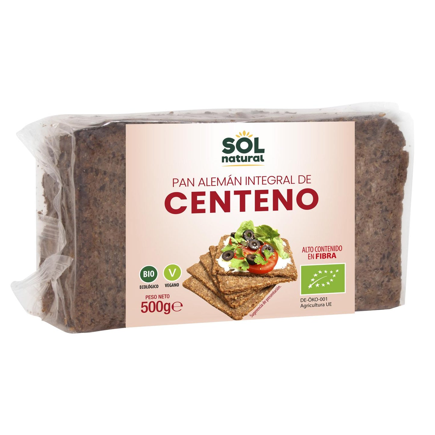 Pain allemand complet au seigle Sol Natural 500 g
