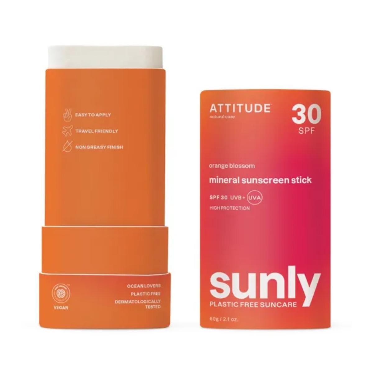 Stick solaire à la fleur d'oranger 30 SPF Attitude 60 g