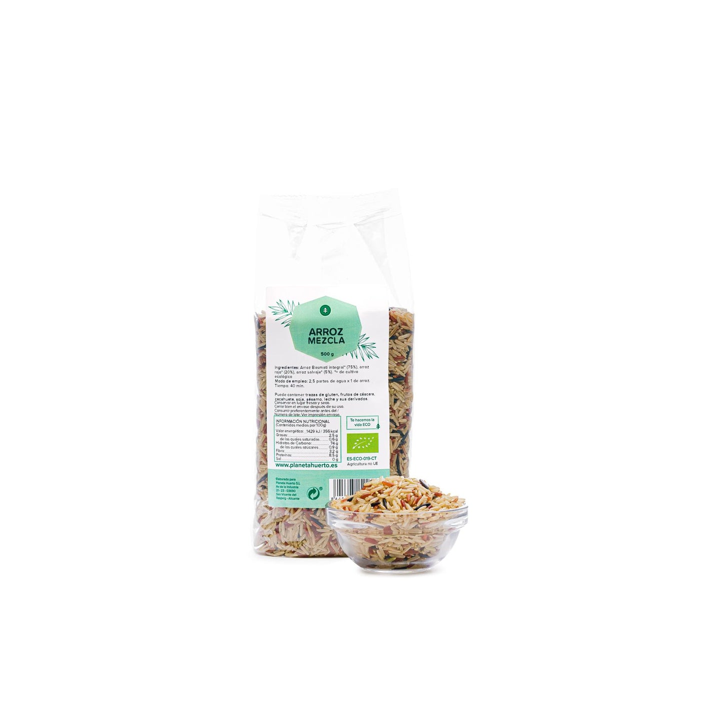 Mieszany ryż basmati int, czerwony, dziki ECO Planeta Huerto 500 g