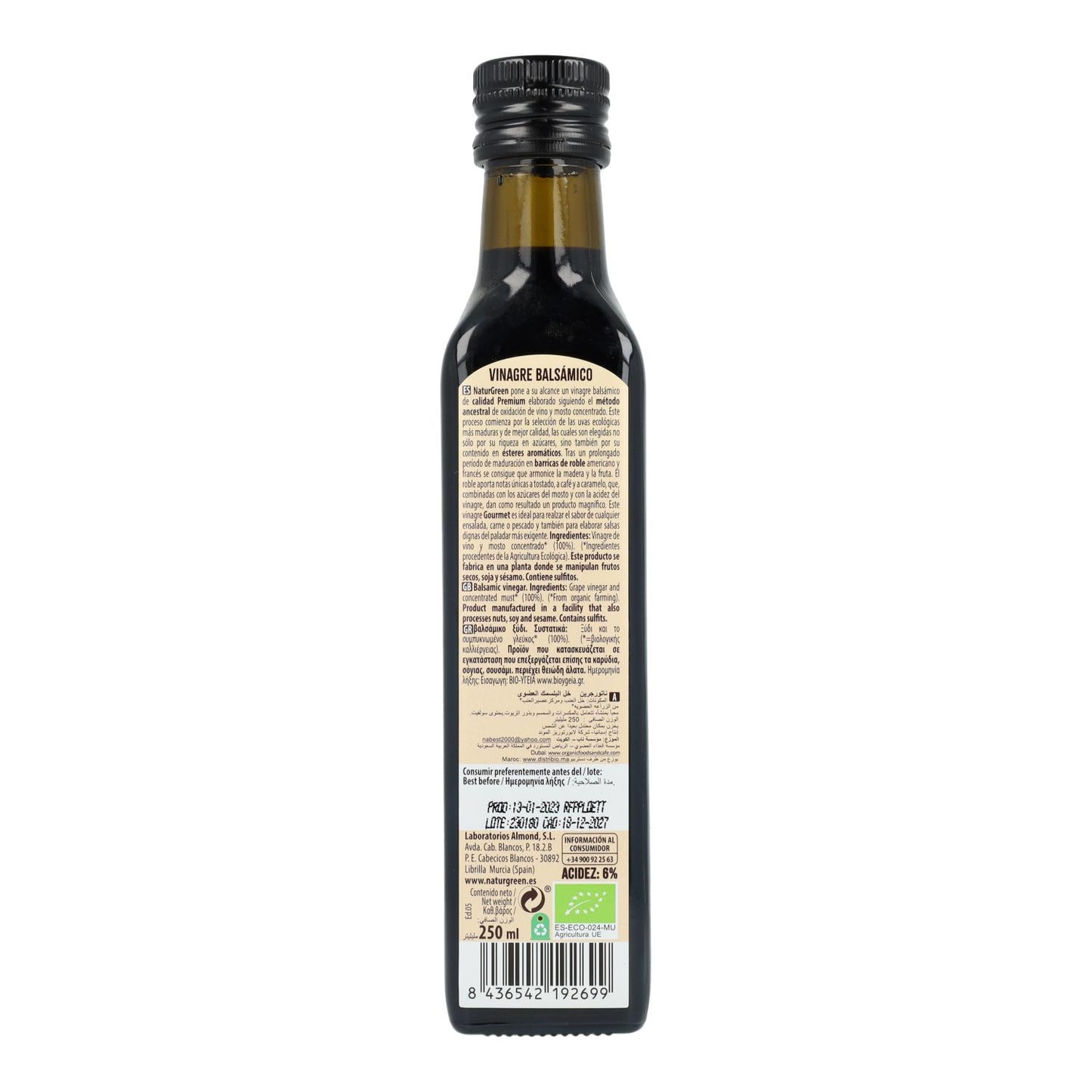 Ocet balsamiczny Bio NaturGreen, 250 ml