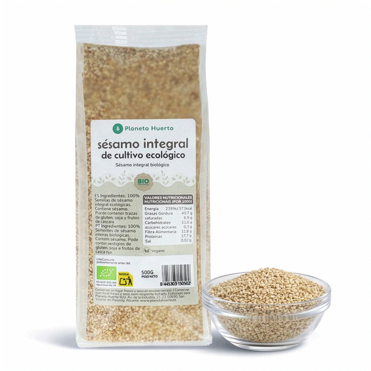 Sesamo intero ECO Planeta Huerto 500 g