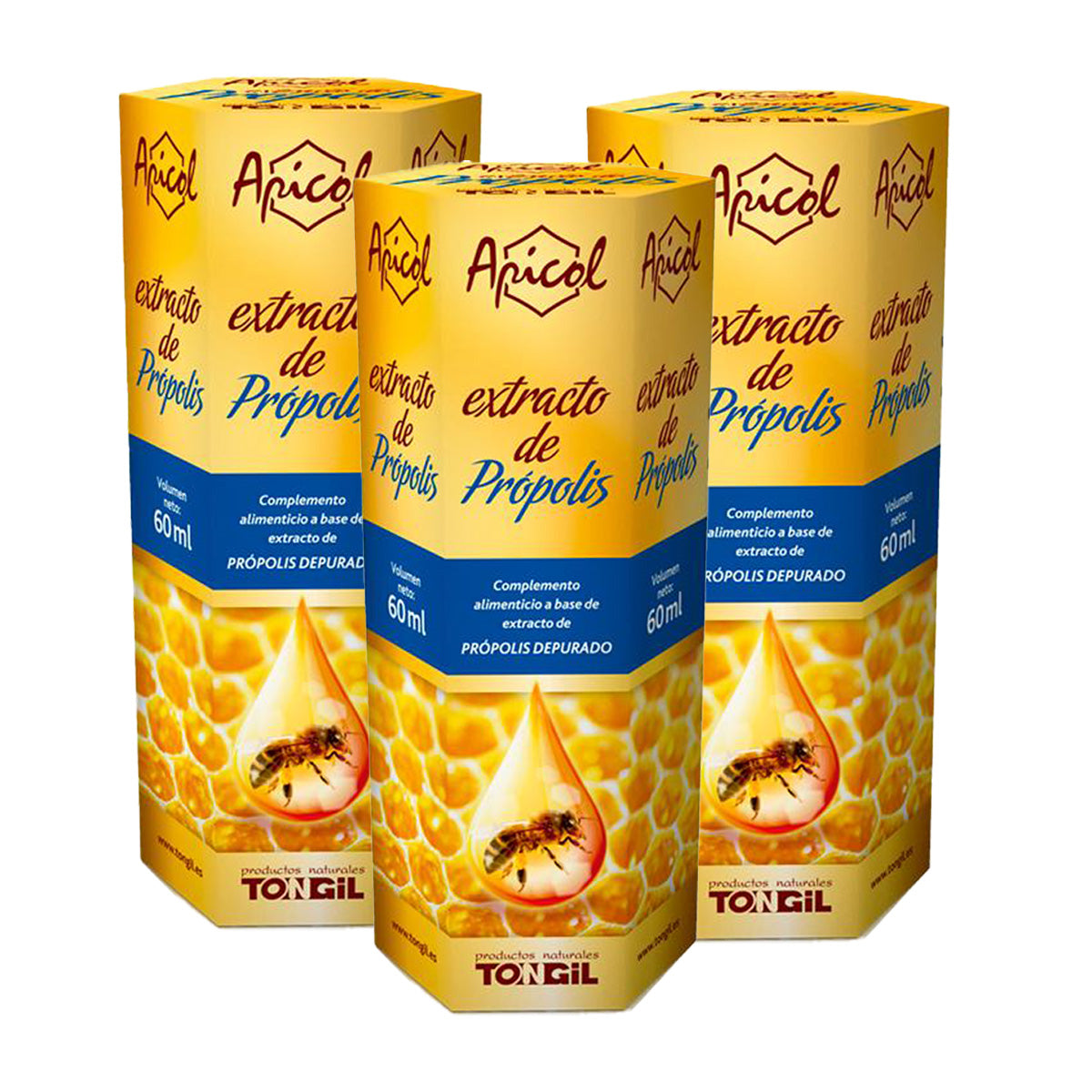 Confezione da 3 Propolis 100% Tongil 60 ml senza alcool