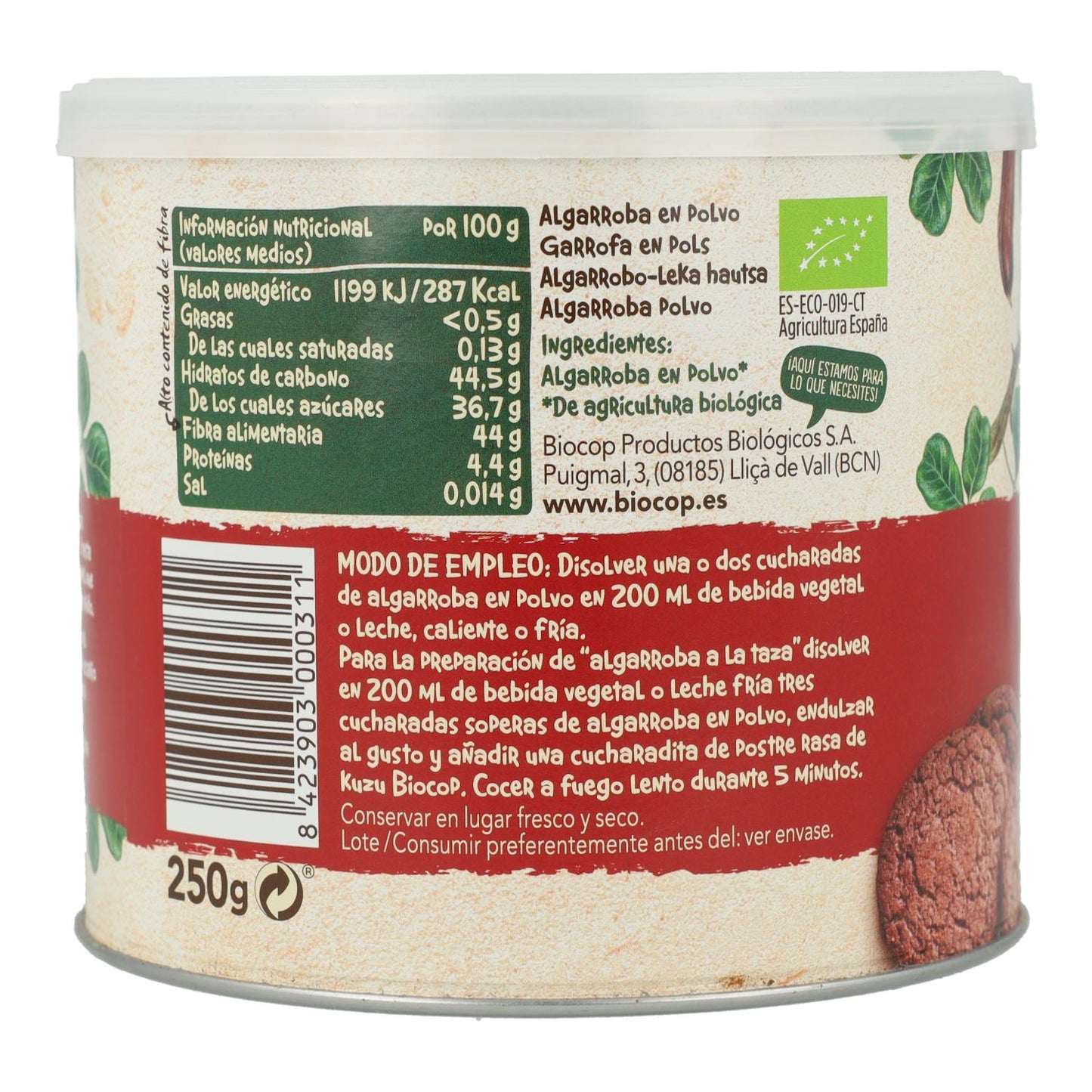 Carruba in polvere Bio Biocop 250 g