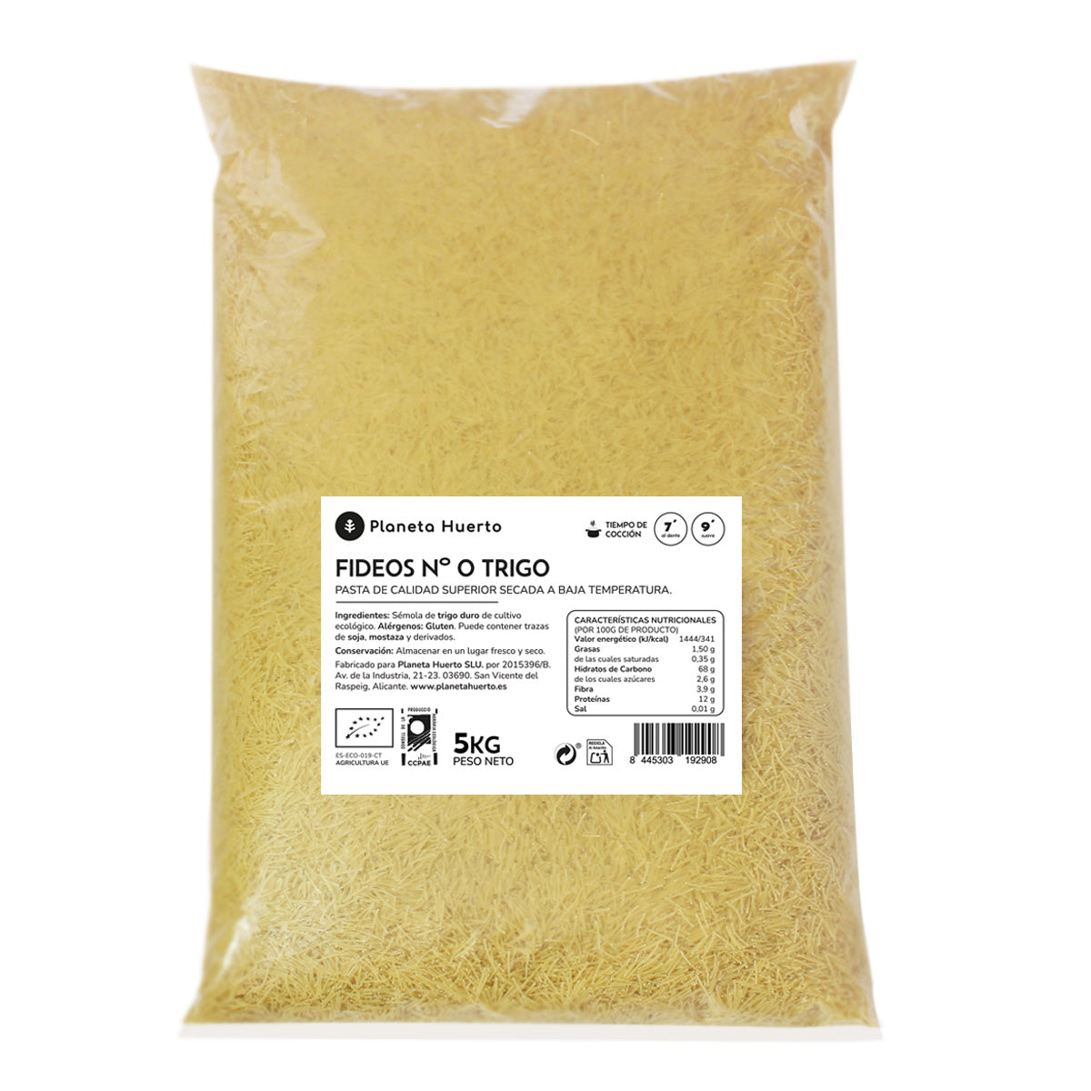 Pâtes n° 0 au blé ECO Planeta Huerto 5 kg