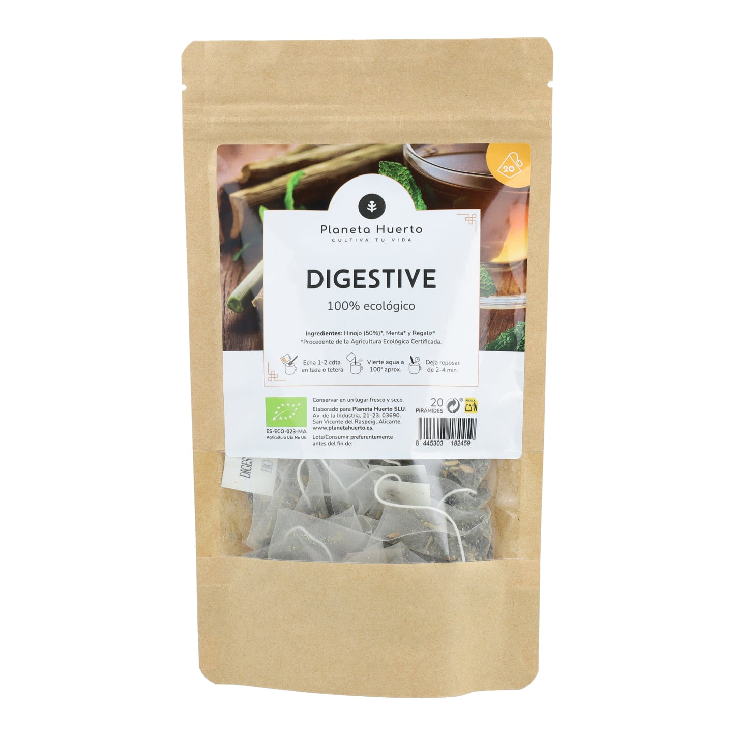 Digestive Infusion ECO Koper włoski, mięta i lukrecja Planeta Huerto 20 piramidek