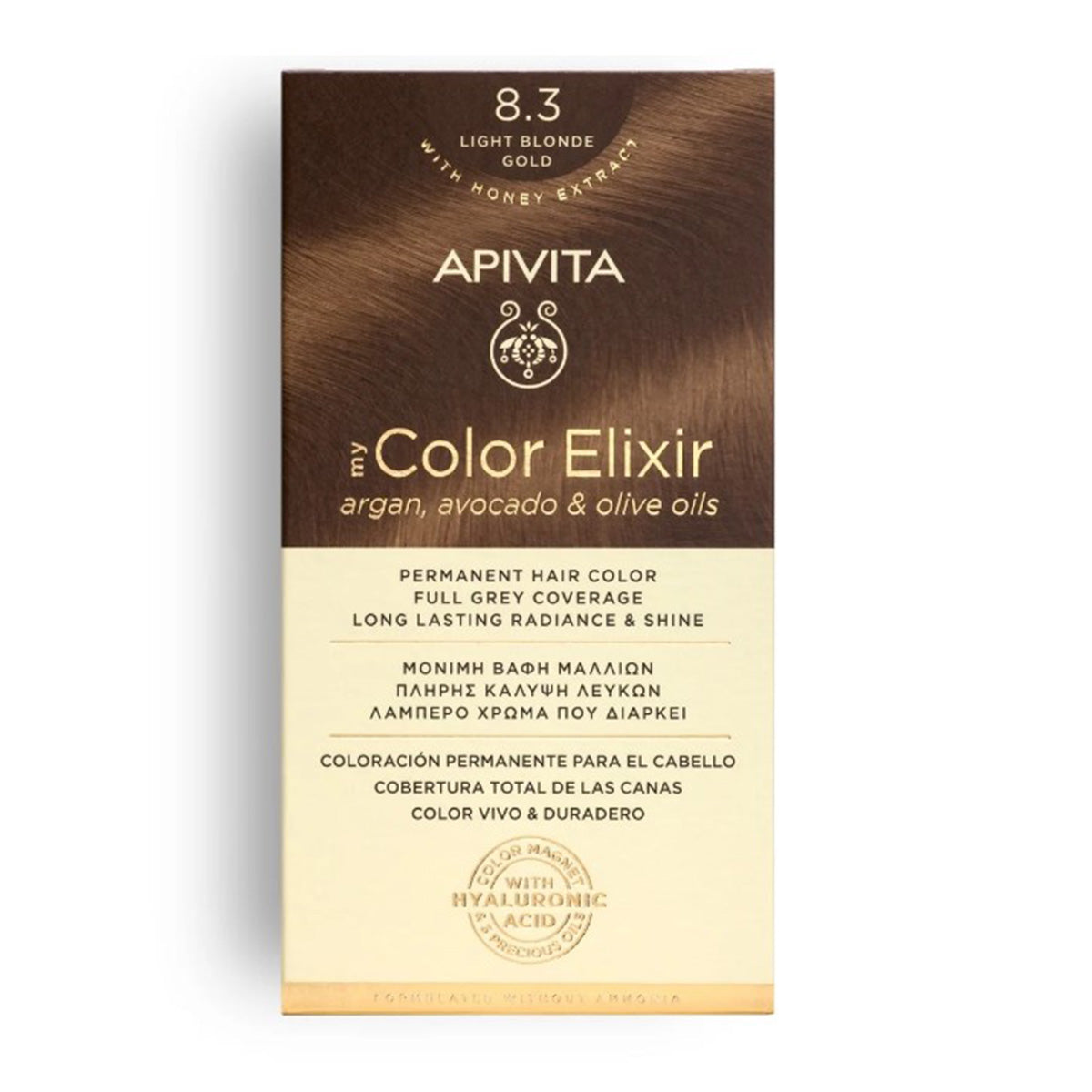 Tinta MY COLOR ELIXIR N8.3, APIVITA, 150 ml