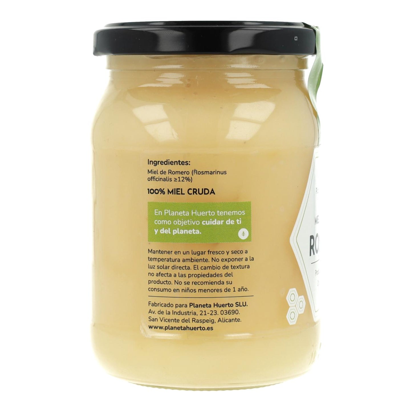 Surowy miód rozmarynowy Planeta Huerto 500 g