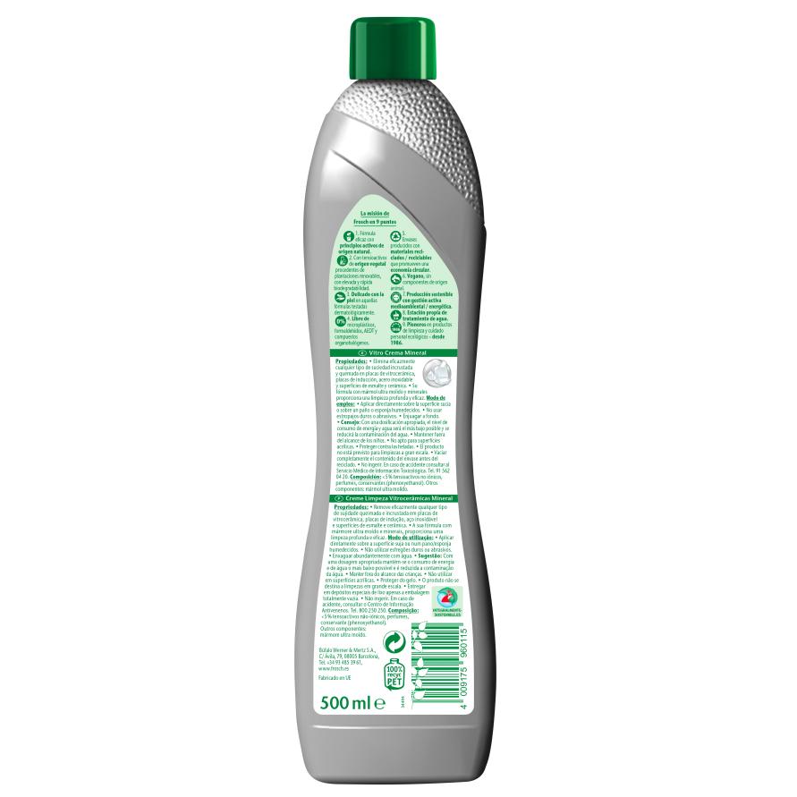 Crème nettoyante pour vitres aux minéraux Eco Frosch 500 ml