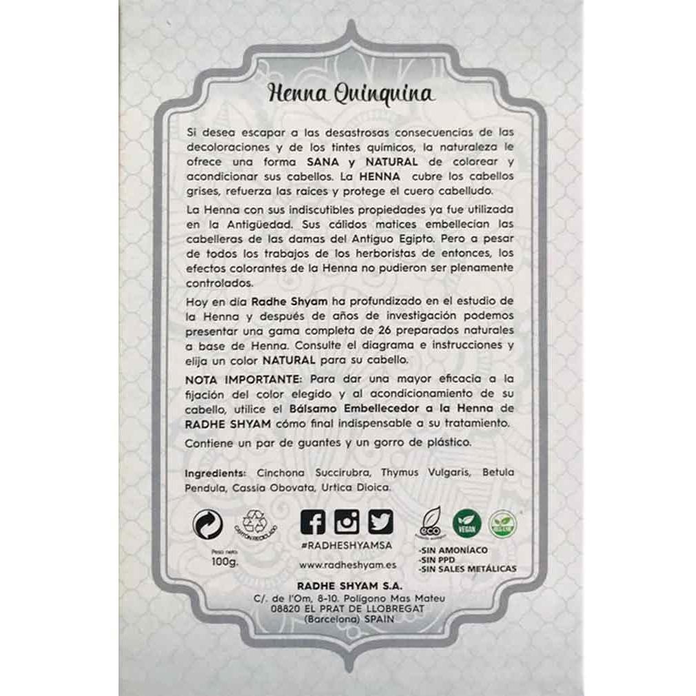Henné quinquina en poudre Radhe Radhe 100 g