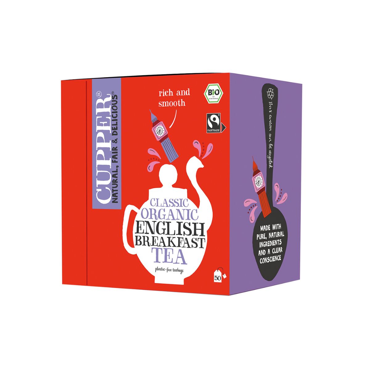 Cupper Organic English Breakfast Black Tea 50 bags